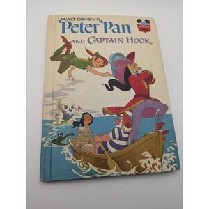 1972‎ Walt Disney Peter Pan Captain Hook Vtg Children's Book Book Club Edition